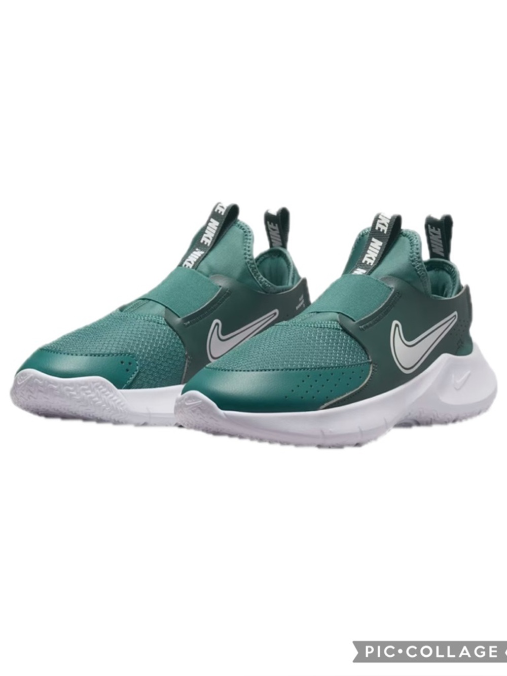 Nike‎ Flex Runner 3 Older Kids Road Running Shoes | Green Slip-On Sneakers Sz 6Y